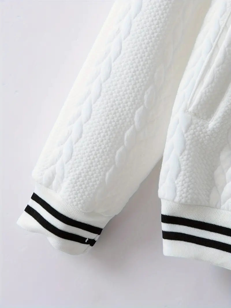 Felips - Giacca Baseball Jacquard Con Strisce Decorative