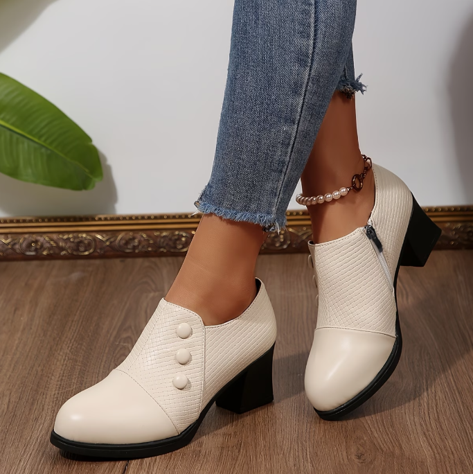 Sunchica - Comode Scarpe Con Tacco E Cerniera