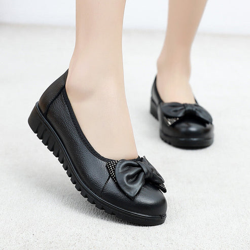 Nesiya - Ballerine con Fiocco e Suola Spessa a Scanalature