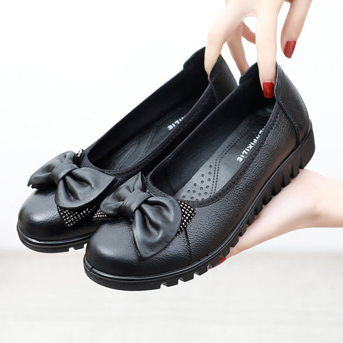 Nesiya - Ballerine con Fiocco e Suola Spessa a Scanalature