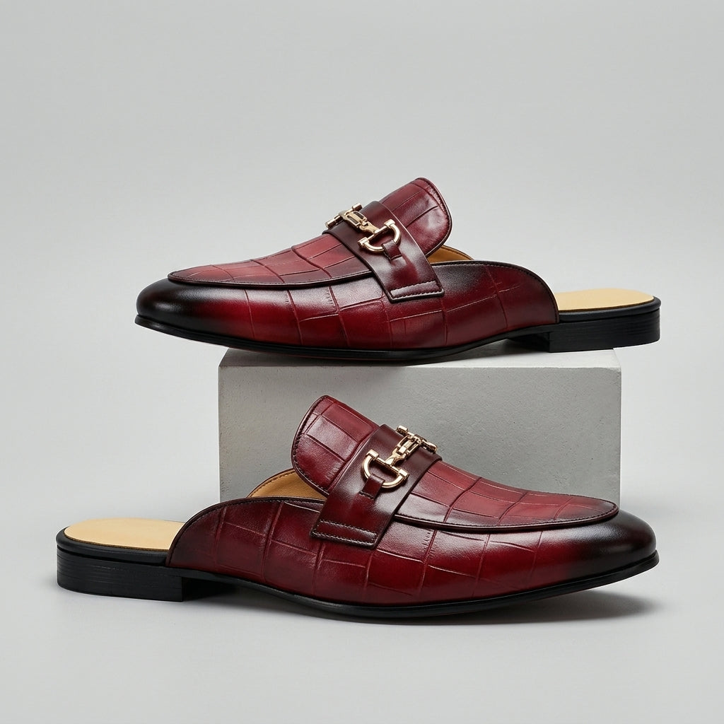 Idris - Scarpe in Pelle Con Tallone Scoperto
