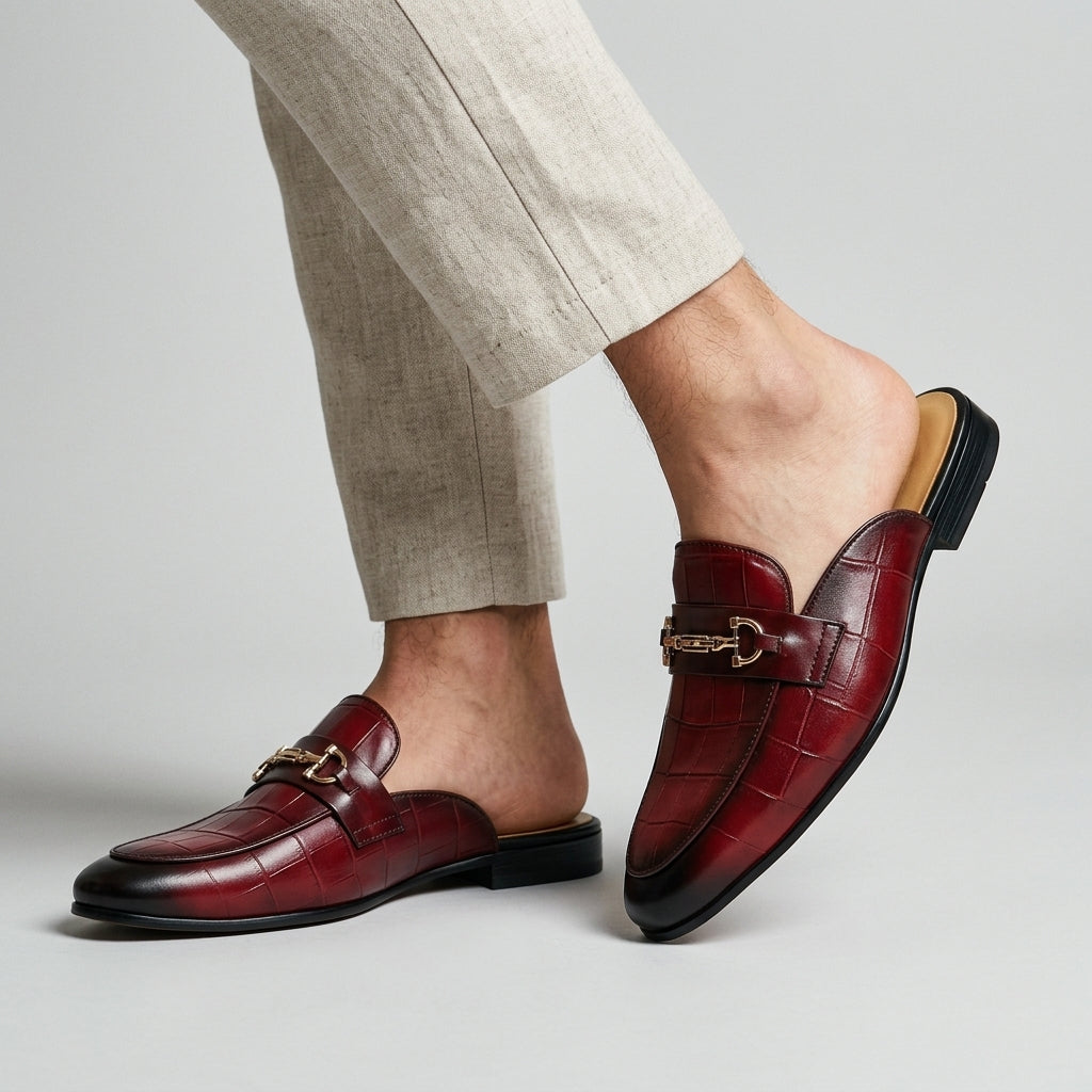Idris - Scarpe in Pelle Con Tallone Scoperto