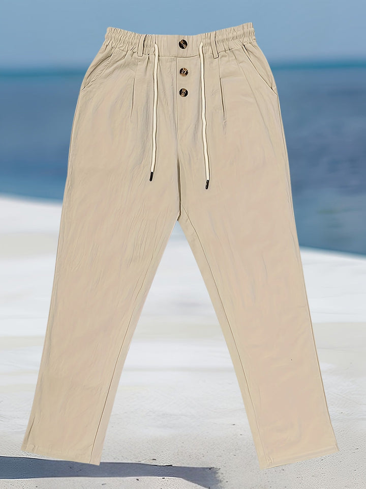 Aznar - Casual Lino Elastico Pantaloni