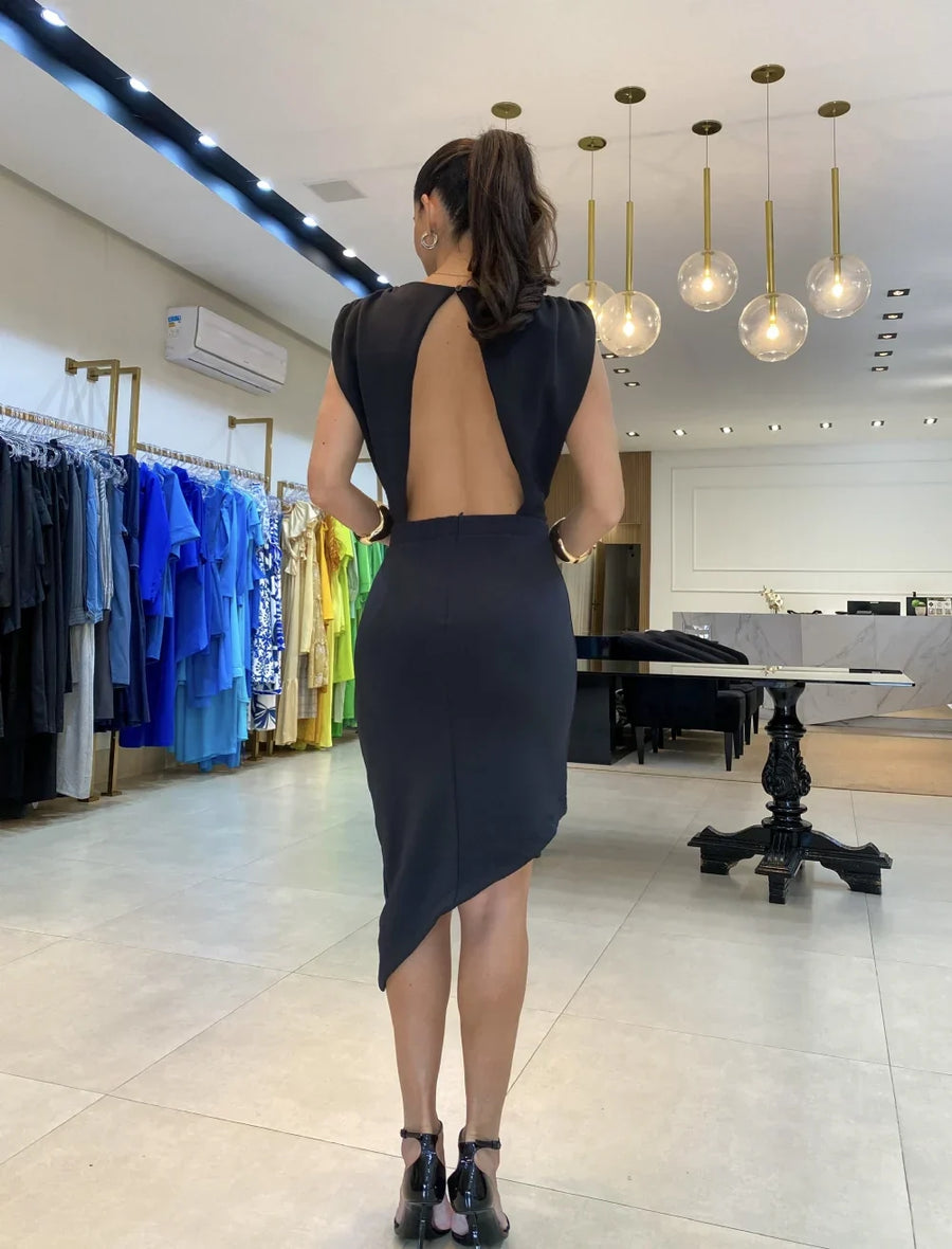 Meelia - Elegante Abito Midi Senza Maniche