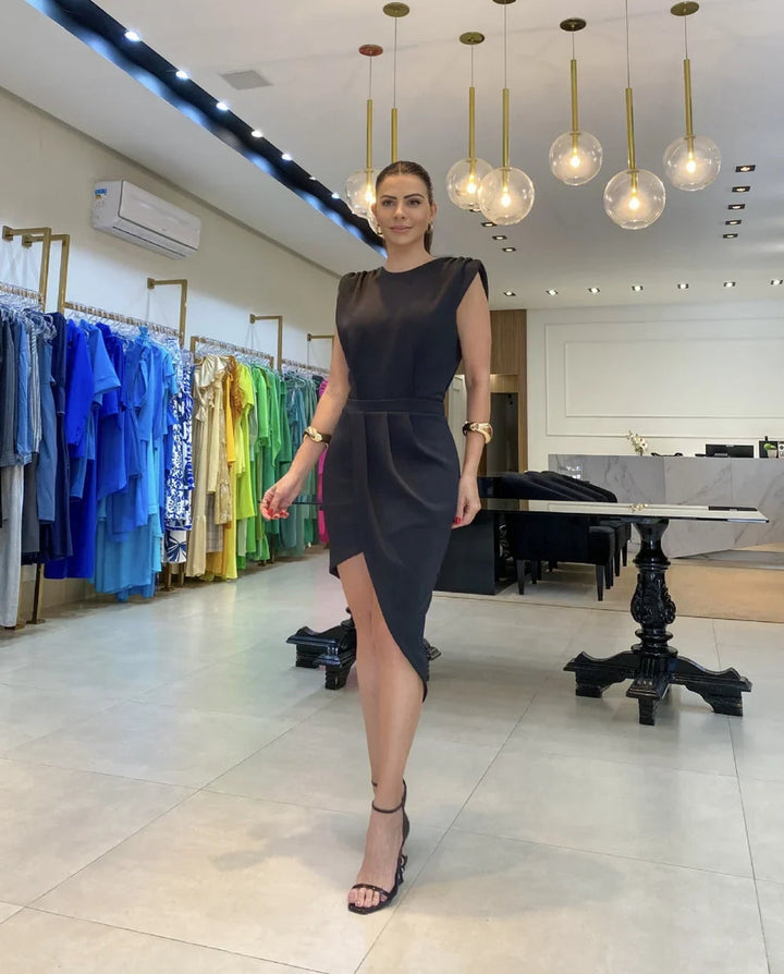 Meelia - Elegante Abito Midi Senza Maniche