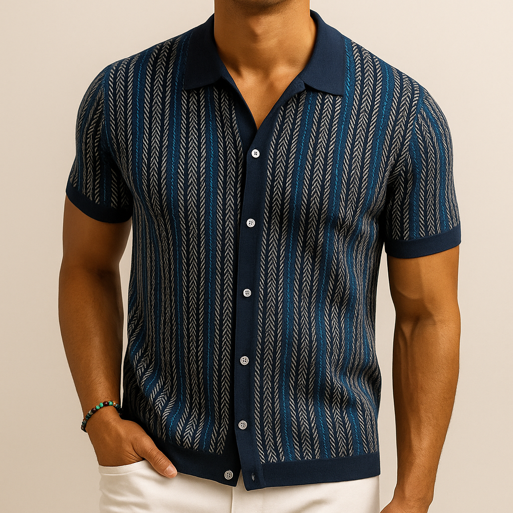 Stark - Elegante Camicia a Maniche Corte Con Bottoni