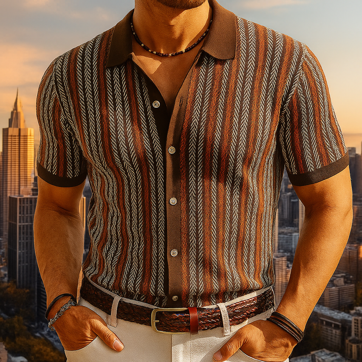 Stark - Elegante Camicia a Maniche Corte Con Bottoni