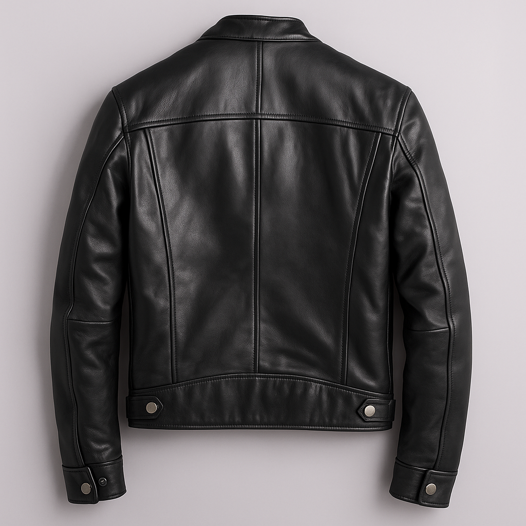 Jaromir - Giacca Vintage In Pelle Con Cerniera