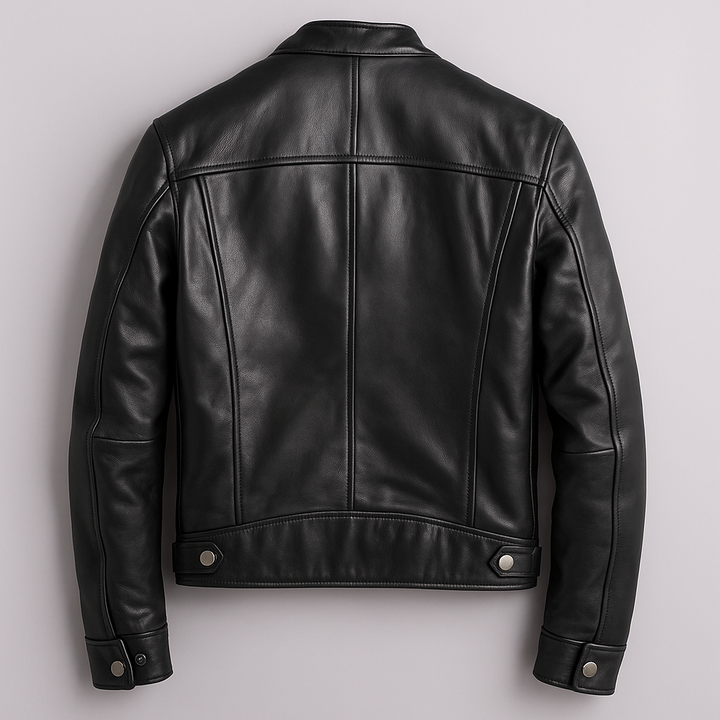 Jaromir - Giacca Vintage In Pelle Con Cerniera
