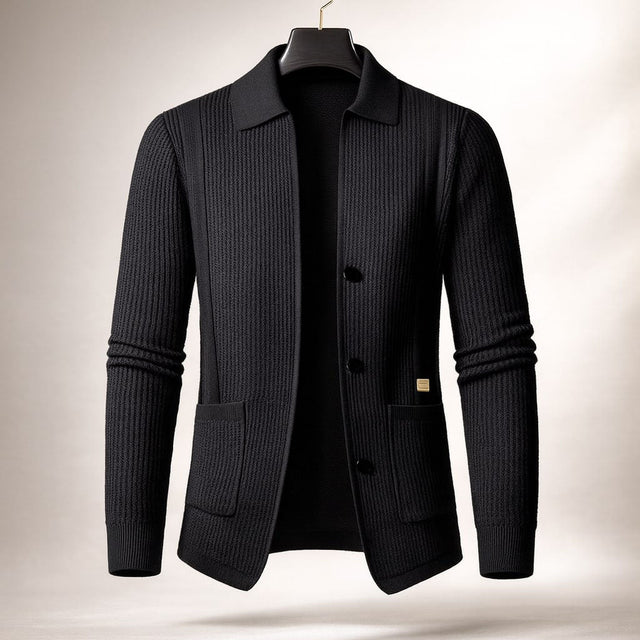 Nawed - Cardiigan Slim Fit Con Revers in Maglia