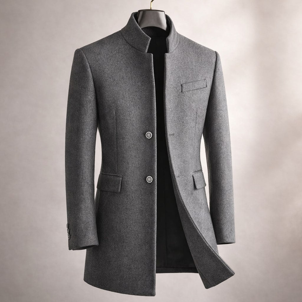 Dusko - Cappotto Con Collo Alto e Bottoni
