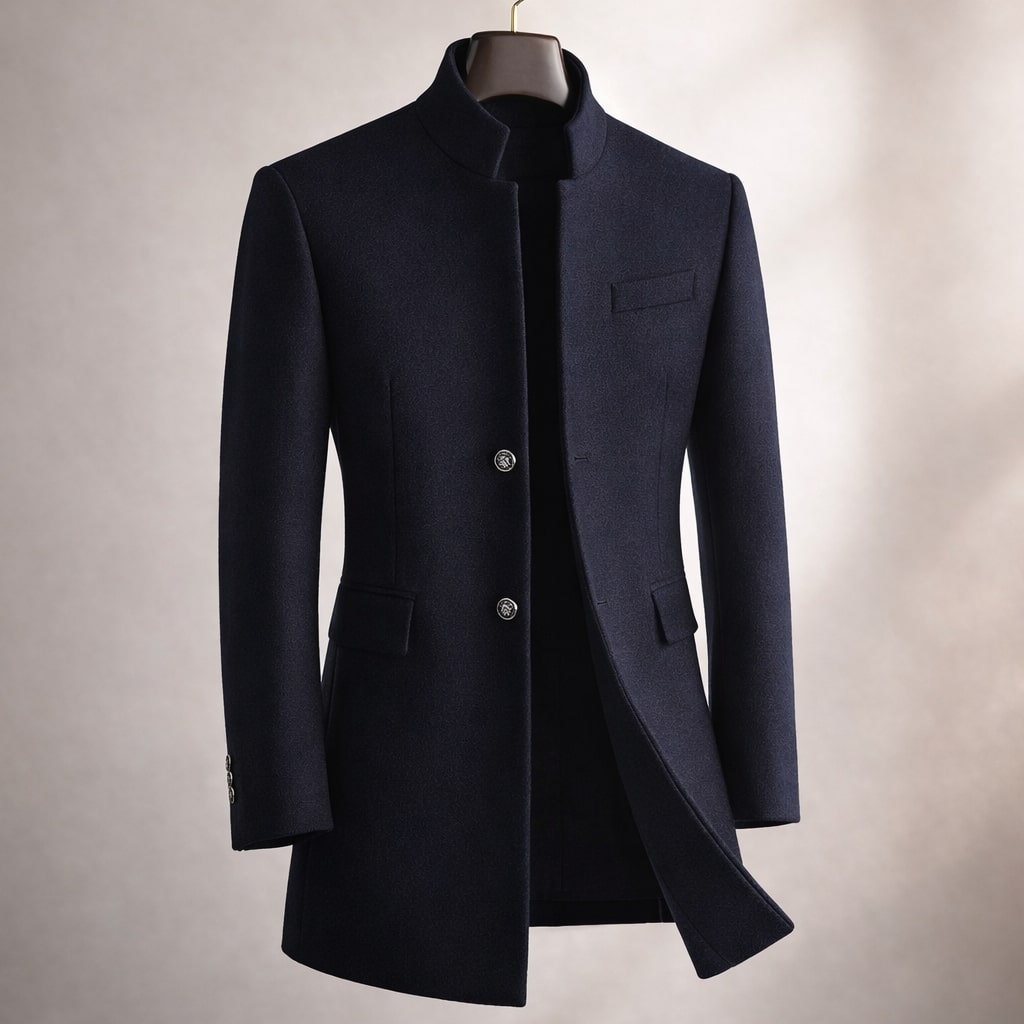 Dusko - Cappotto Con Collo Alto e Bottoni