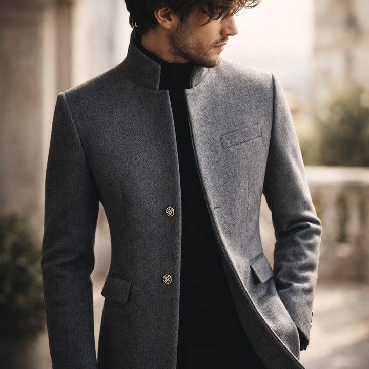 Dusko - Cappotto Con Collo Alto e Bottoni