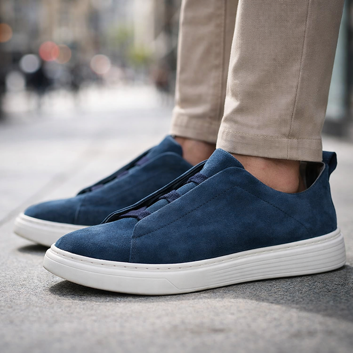 Derek - Elegante Scarpa Da Ginnastica In Pelle Scamosciata