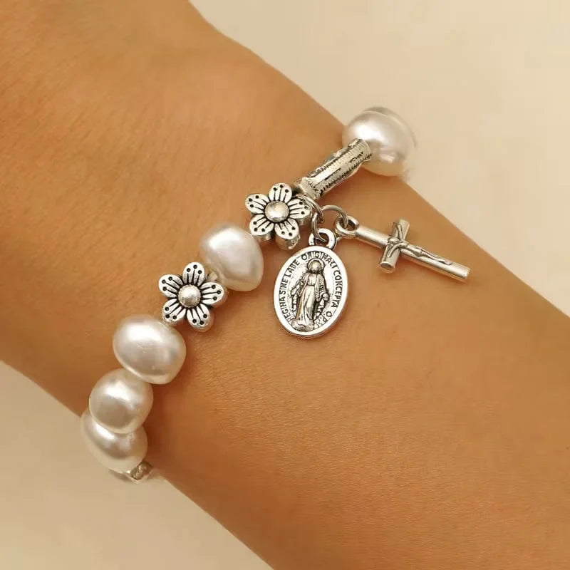 Ninetta - Bracciale con Margherita della Vergine Maria Serenity