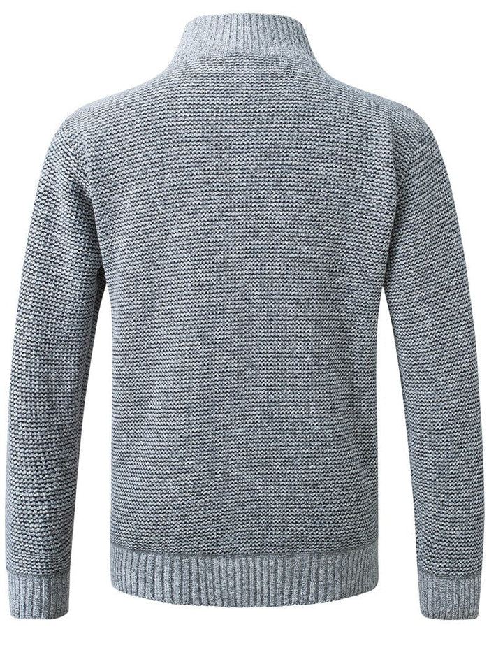 Liman - Cardigan in Maglia Con Pannello Trapuntato E Zip Integrale