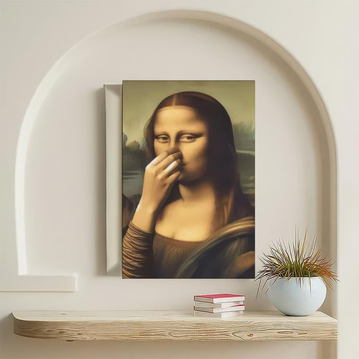 WinkArt - Poster Umoristico Mona Lisa con un Occhiolino