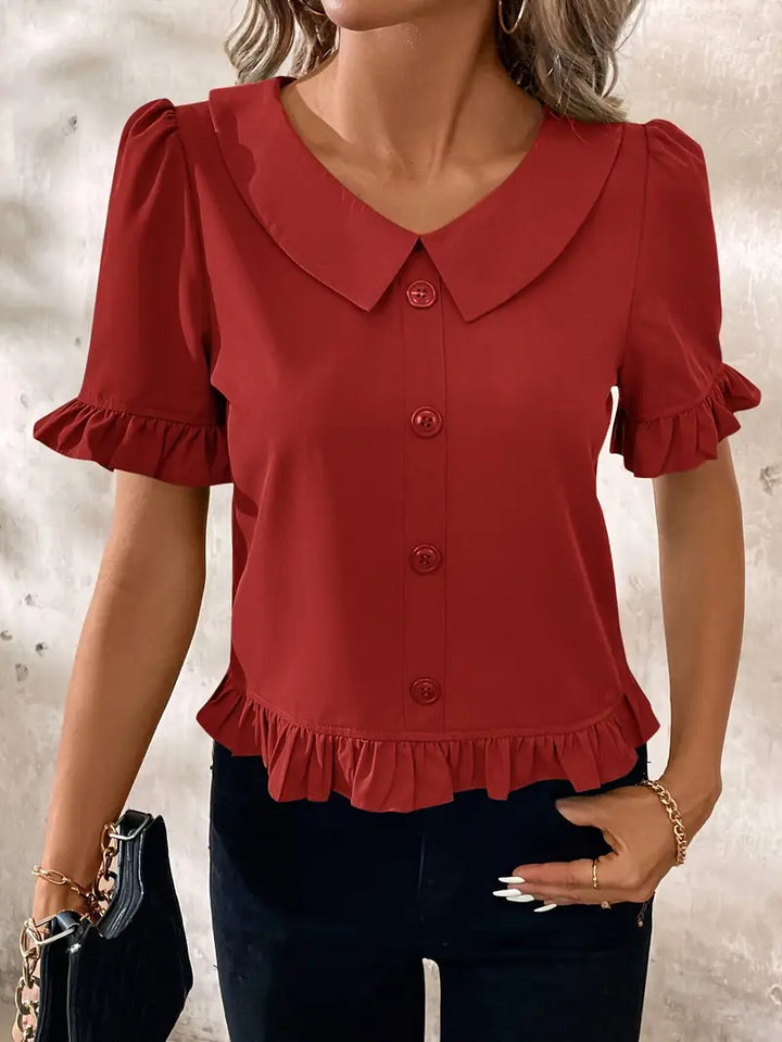 Foteini - Camicetta Elegante A Maniche Corte