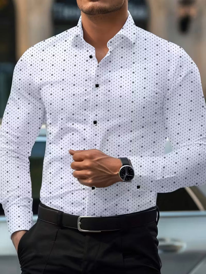 Spyros - Camicia a Maniche Lunghe Con Abbottonatura Frontale