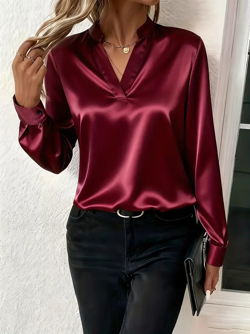 Telma - Elegante Camicetta In Raso