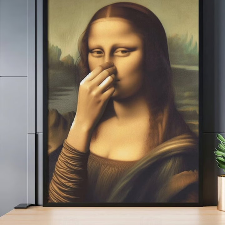WinkArt - Poster Umoristico Mona Lisa con un Occhiolino