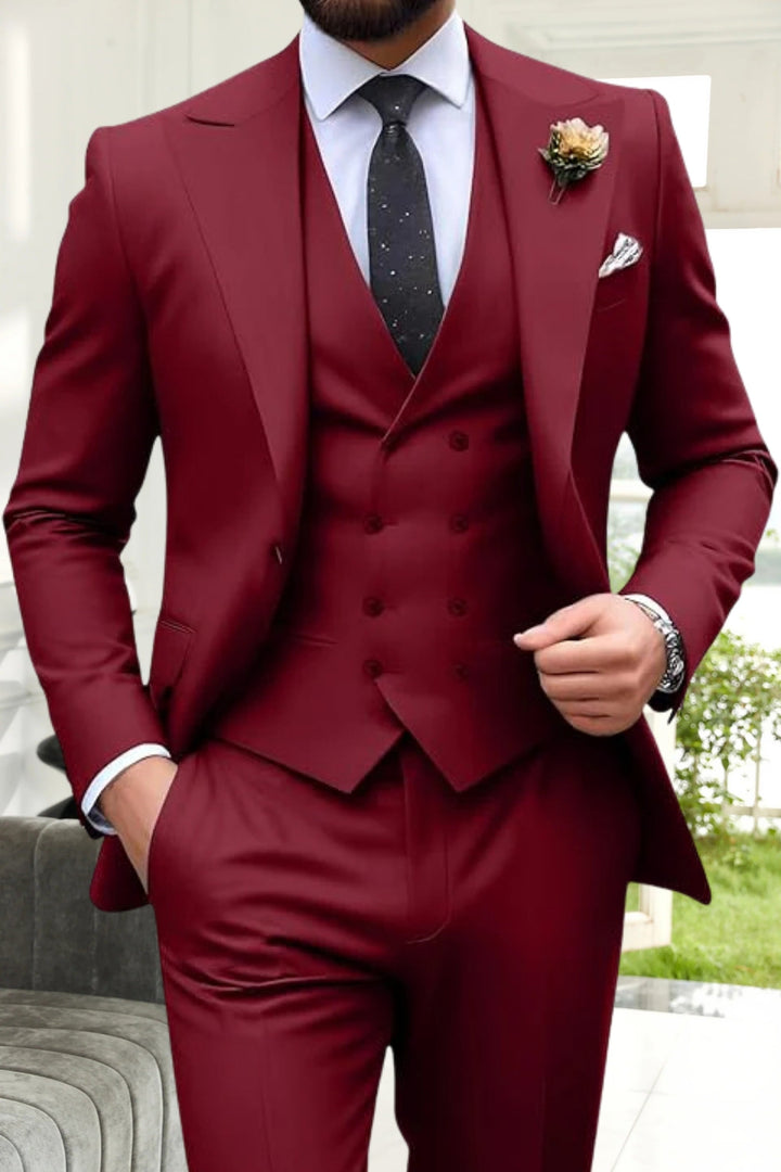 Gremist - Abiti a Tre Pezzi Slim Fit Con Revers a Lancia