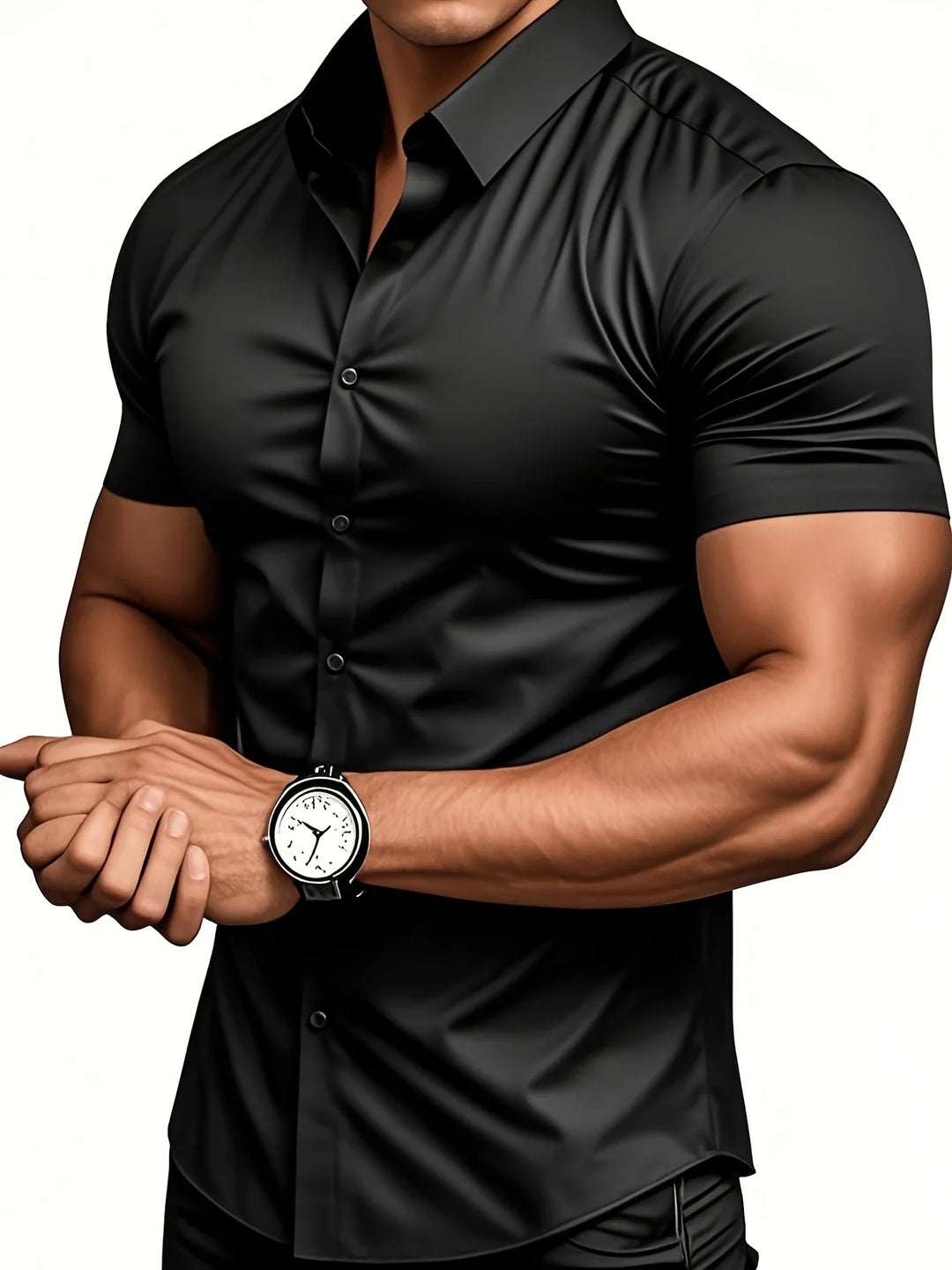 Ezra - Elegante Camicia Vestibilità Aderente Con Bottoni