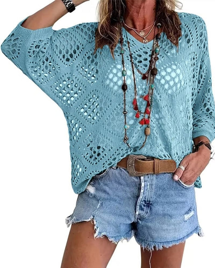 Helenia - Maglione in Maglia Traspirante