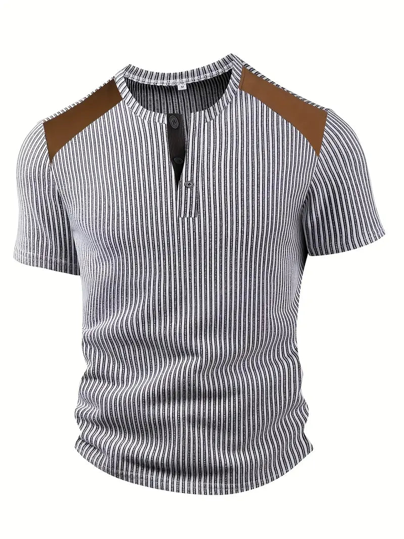 Cihan - Camicia Casual in Maglia a Righe