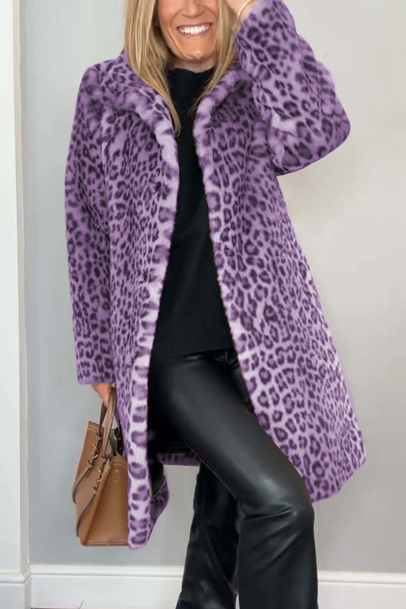 Lizzie - Cappotto Con Stampa Leopardata