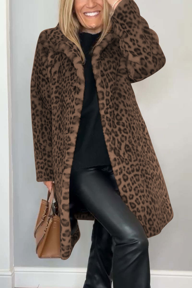 Lizzie - Cappotto Con Stampa Leopardata