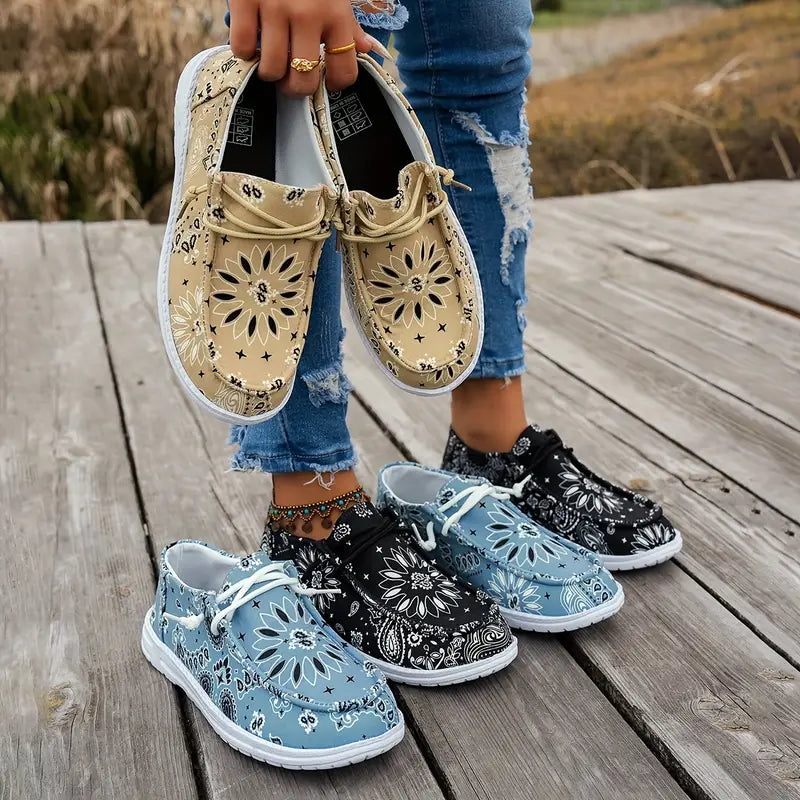 Isavella - Casual Estate Scarpe Con Motivo Floreale