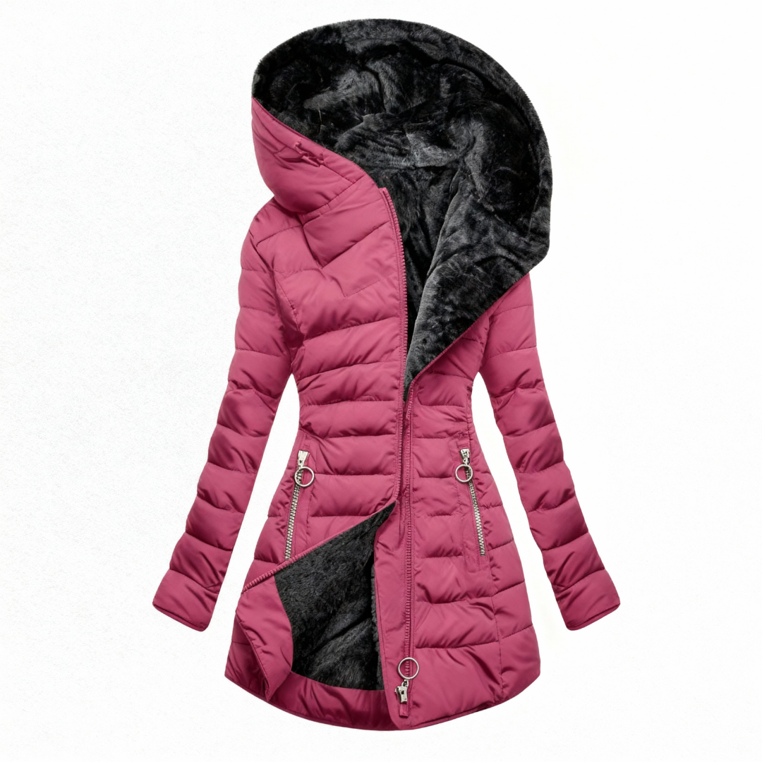 Ruchmira - Cappotto Impermeabile Imbottito Con Cappuccio e Fodera In Pile