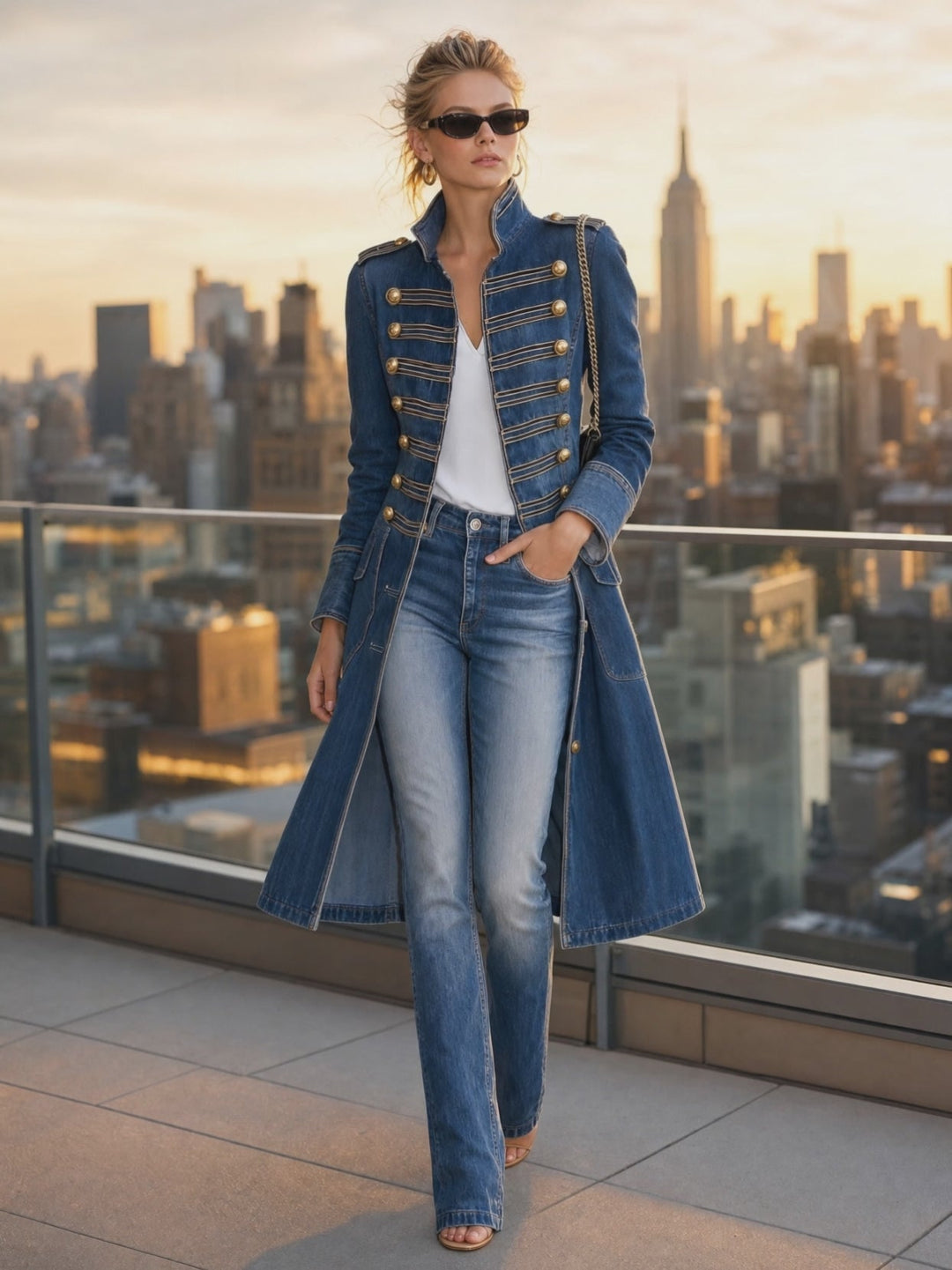Latia - Cappotto a Maniche Lunghe Con Collo Alto
