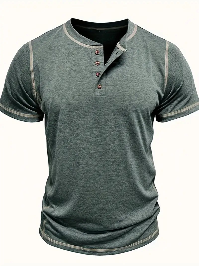 Orazio - Maglietta a Maniche Corte Con Bottoni