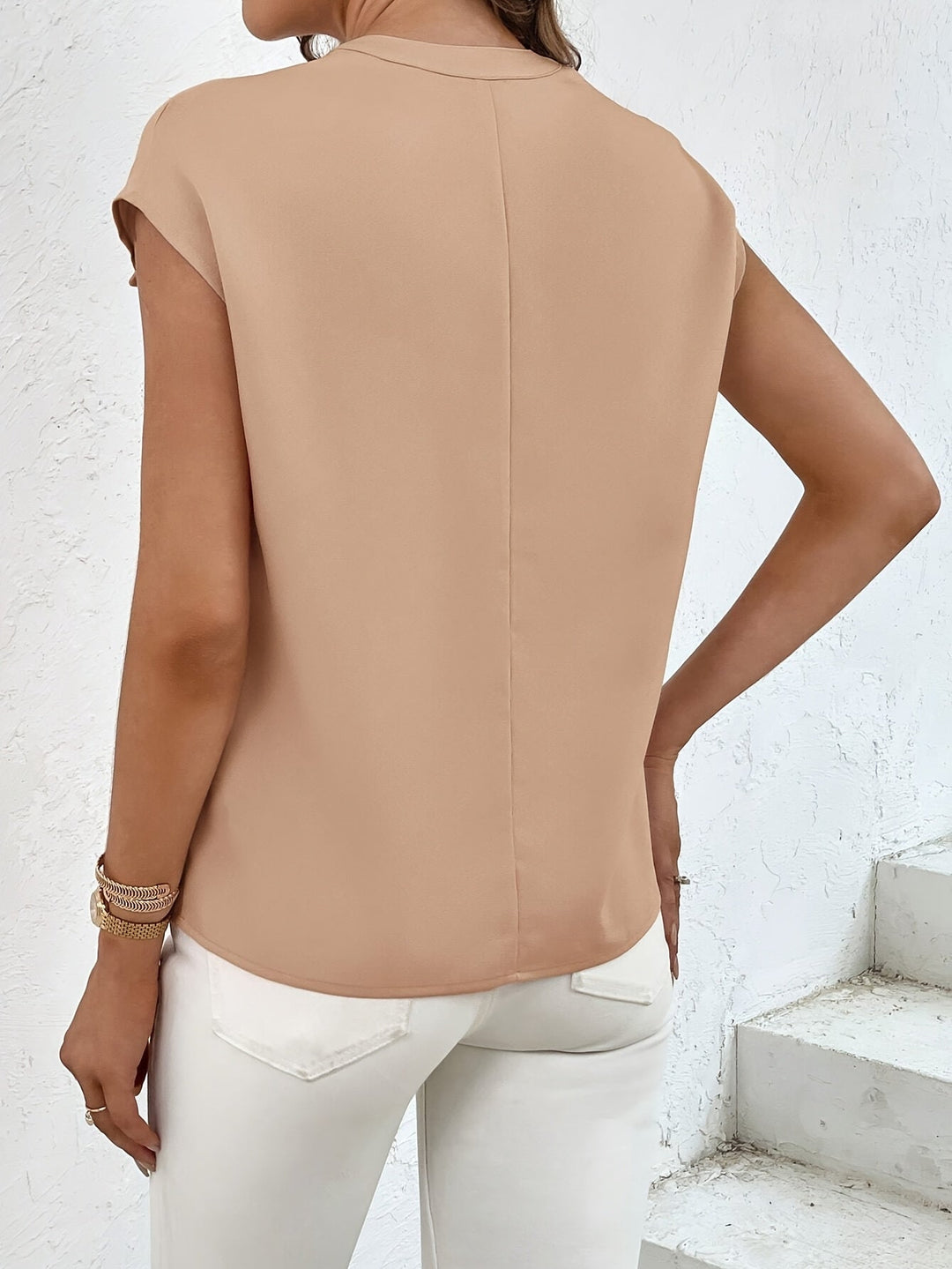 Marquita - Camicia Casuale Estiva A Maniche Corte Con Tasche