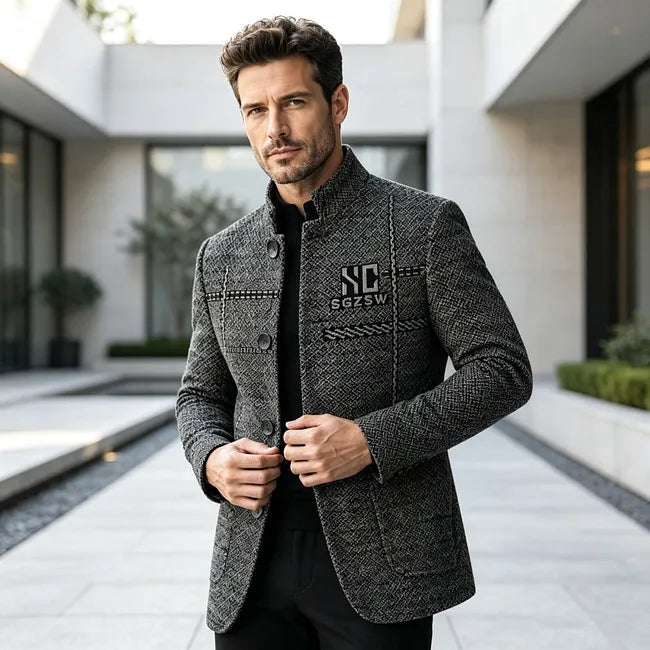 Jallen - Giacca in Maglia Lavorata Con Tasche
