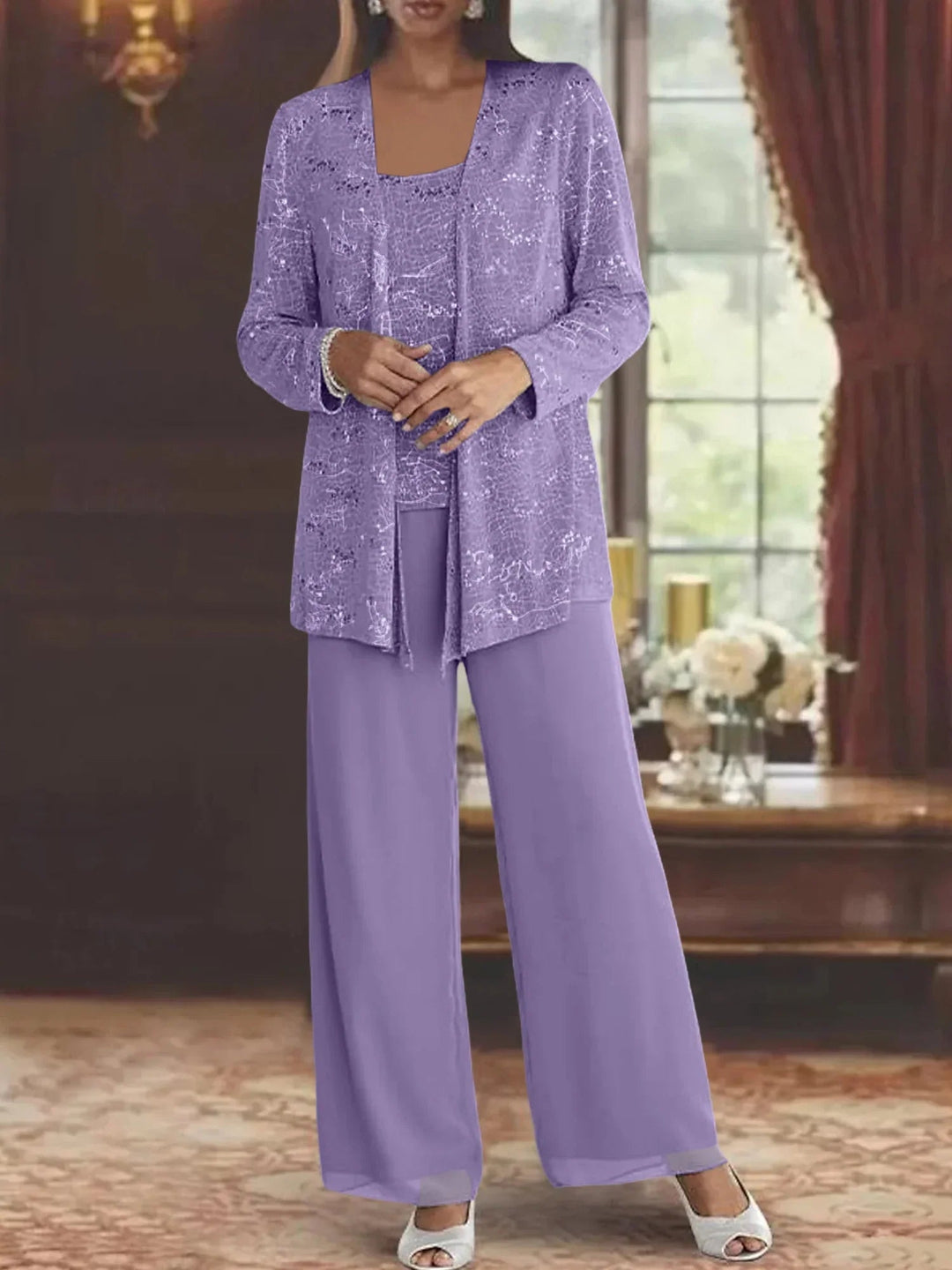 Gimena - Set Composto Da Cardigan E Pantaloni Con Glitter