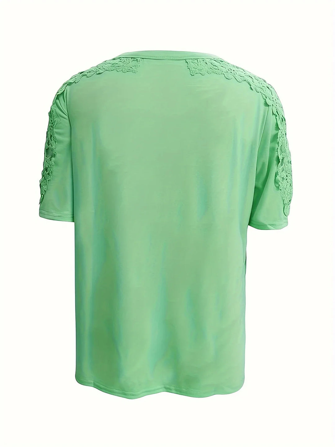 Ancuta - Elegante Maglietta Estiva a Maniche Corte Con Pizzo