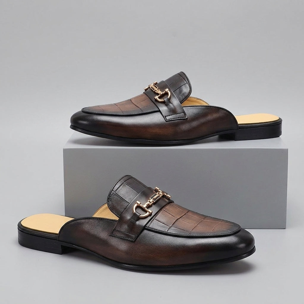 Idris - Scarpe in Pelle Con Tallone Scoperto