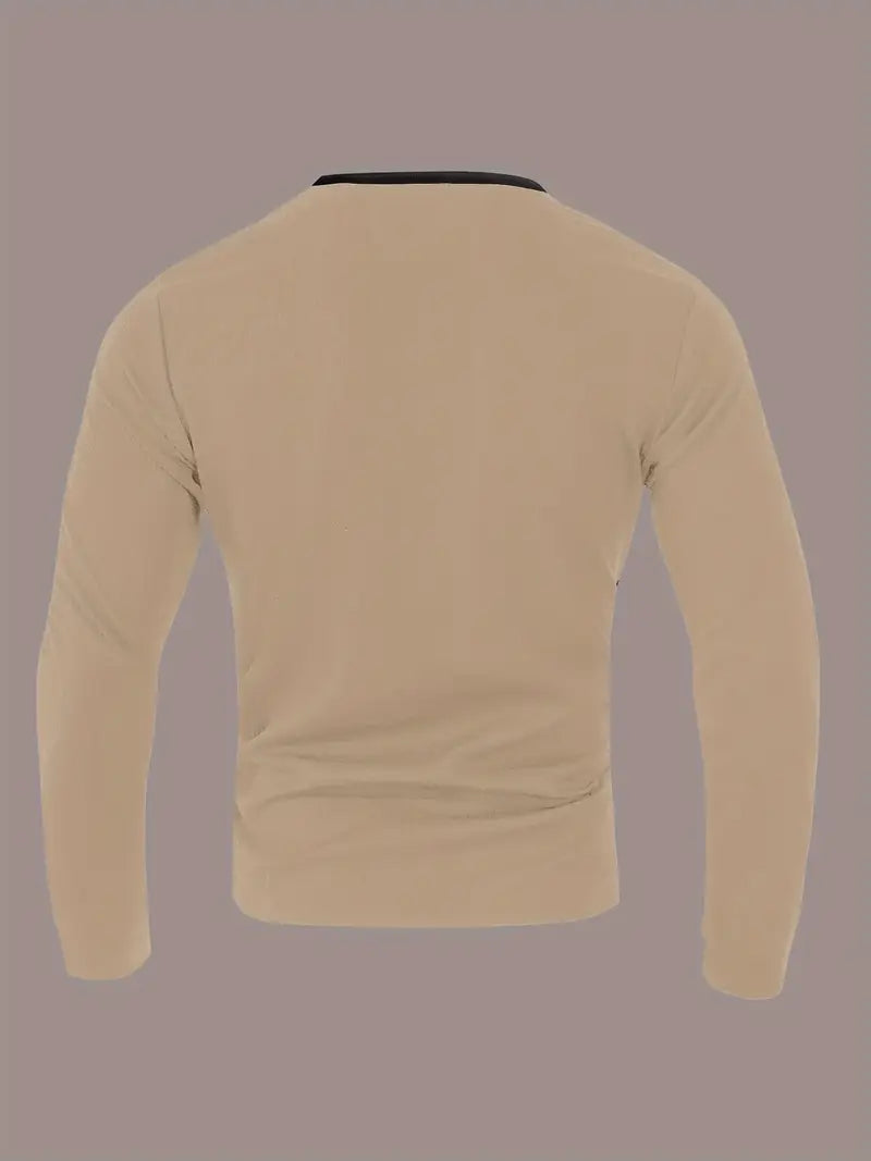 Kyran - Camicia Henley A Maniche Lunghe Con Motivo A Nido d'Ape