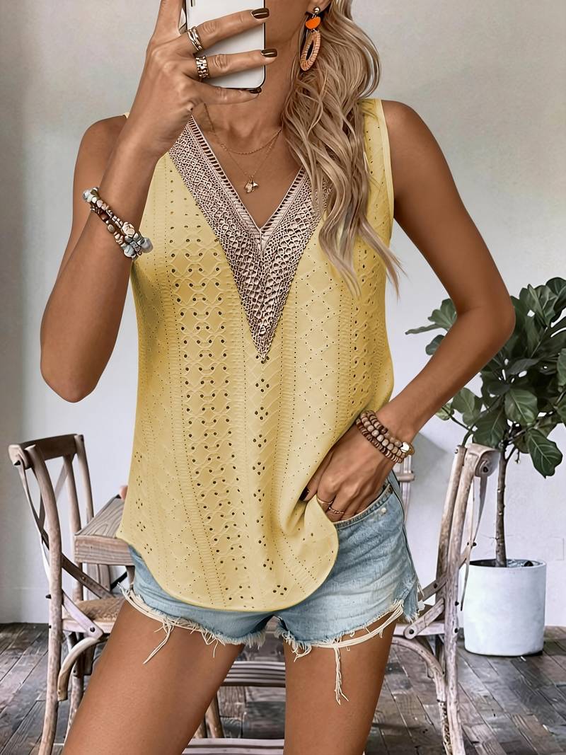 Lavinia - Top Estivo Casual Senza Maniche
