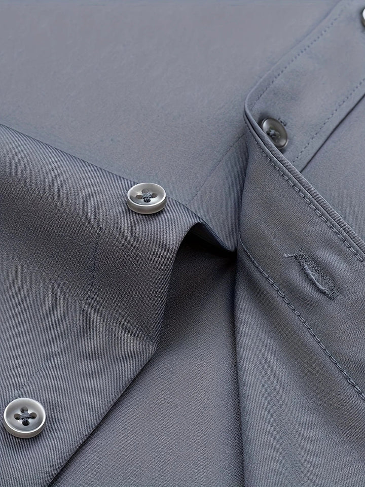 Ezra - Elegante Camicia Vestibilità Aderente Con Bottoni