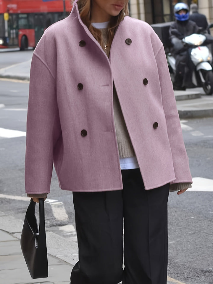 Deanne - Elégant Cappotto Doppiopetto Beige