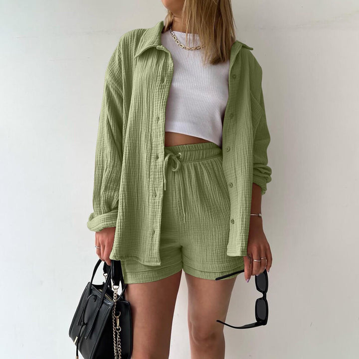 Katelyn - Due Pezzi In Cotone Camicia E Pantaloncini