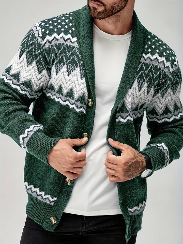 Elroy - Maglione Casual Con Motivo Geometrico