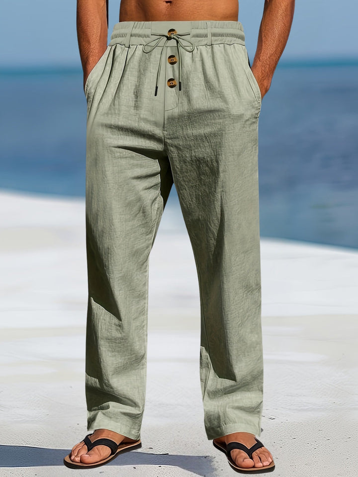 Aznar - Casual Lino Elastico Pantaloni