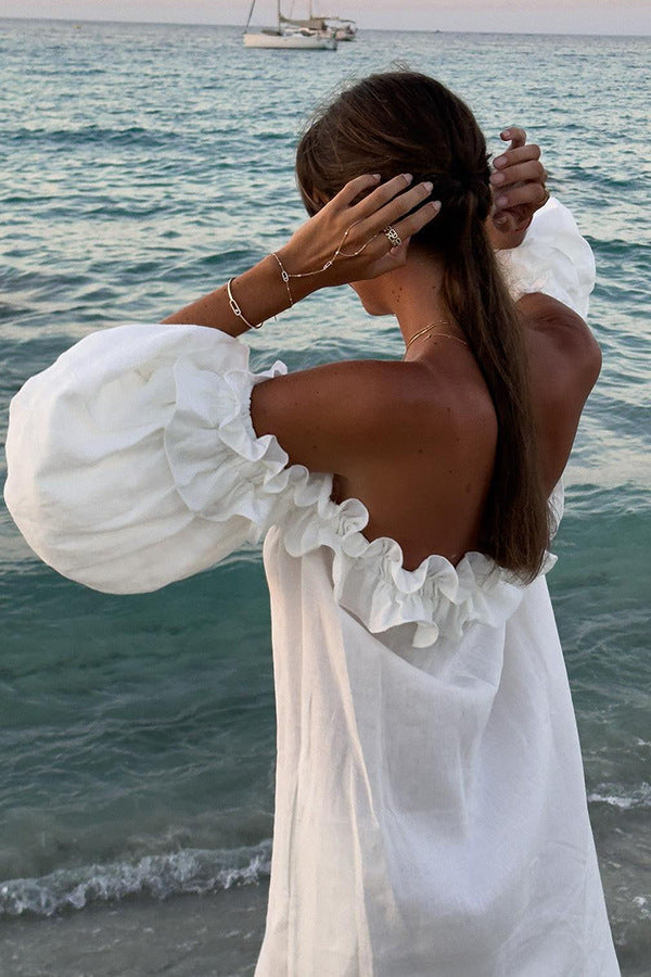Francisca - Elegante Abito Estivo Spento Spalla