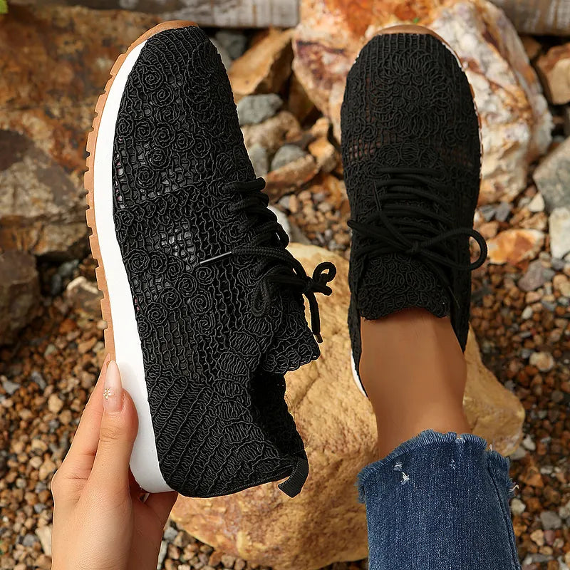 Susannah - Sneaker Traspirante in Maglia Con Lacci