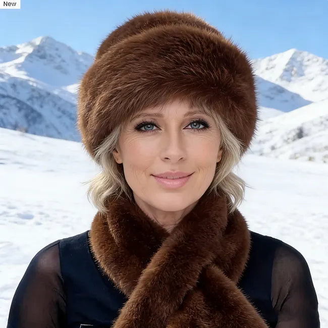 Eugenie - Set Composto da Cappello Invernale Morbido e Sciarpa Abbinata